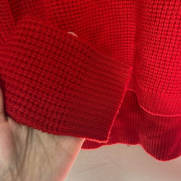 Wilfred Free | Aritzia NWOT Crew-Neck 100% Wool Knit Sweater Red Size XXS - Picture 6 of 8